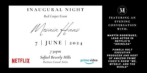 Image principale de BEVERLY HILLS RED CARPET - MOSAIX HAUS CLUB FOR CREATIVES AND ENTREPRENEURS