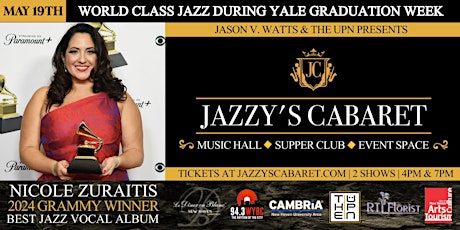 (4PM SHOW) Jazzy's Cabaret Presents 2024 Grammy Winner Nicole Zuraitis primary image