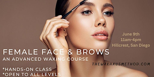 Female Face and Brows Waxing Course. Hands-on Class.
