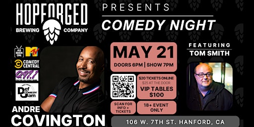Hop Forged presents Comedian Andre Covington primary image