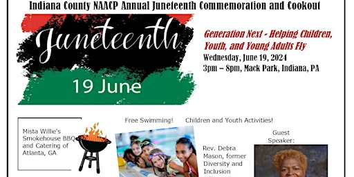Image principale de Indiana County NAACP Annual Juneteenth Commemoration and Cookout