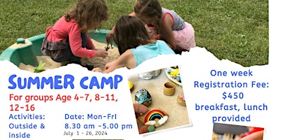 SUMMER CAMP JULY , 15-19 July Mon-Fr 8:30 am -5:00 pm primary image