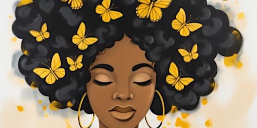 Primaire afbeelding van Afro with Butterflies Paint Party!
