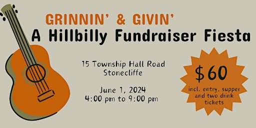Primaire afbeelding van Grinnin’ & Givin’ A Hillbilly Fundraiser Fiesta
