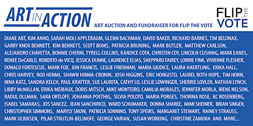 Primaire afbeelding van Art in Action Auction and Fundraiser for Flip the Vote