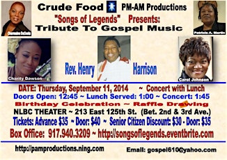"Song's of Legends" Tribute to Gospel Music primary image