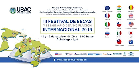 Imagen principal de III Festival de Becas y I Seminario de Vinculación Internacional- USAC