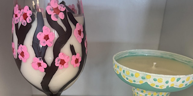 Image principale de Paint & Create a Wine Glass Candle