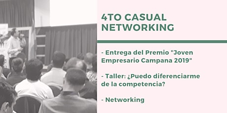 Imagen principal de 4to Casual Networking 2019 - Entrega Premio Joven Empresario 2019