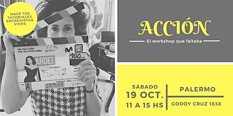 Imagen principal de ACCIÓN.  Querés acompañar tus contenidos con videos? Este es tu workshop.