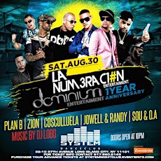 System Nightclub August 30th, 2014 - Plan B, Jowell & Randy, Zion & More primary image
