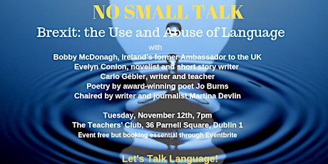 NO SMALL TALK Campaign - Inaugural Event:   Let's Talk Language! primary image