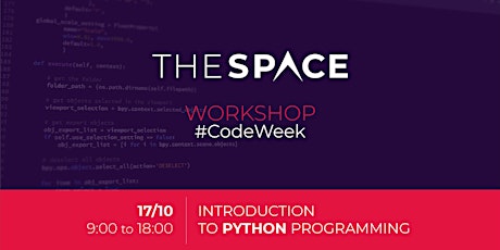 WORKSHOP @THE SPACE - Introduction to Python #CodeWeek primary image