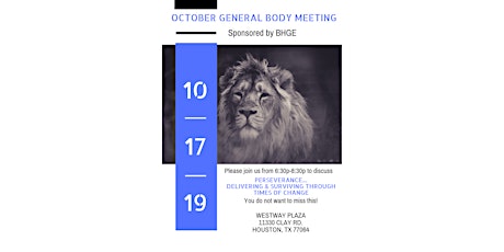 NSBE Houston Professionals October General Body Meeting primary image