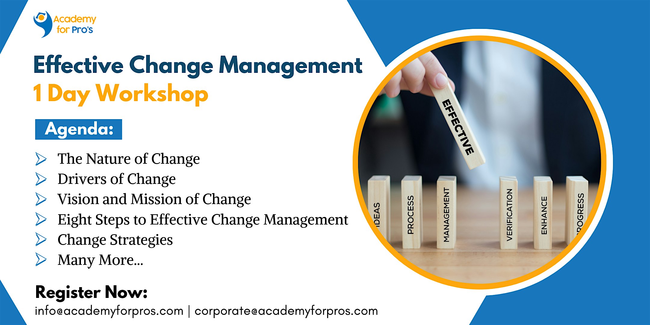Effective Change Management 1 Day Workshop in Albany, NY