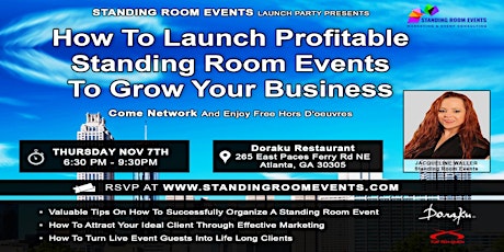 How To Launch Profitable Standing Room Events To Grow Your Business primary image