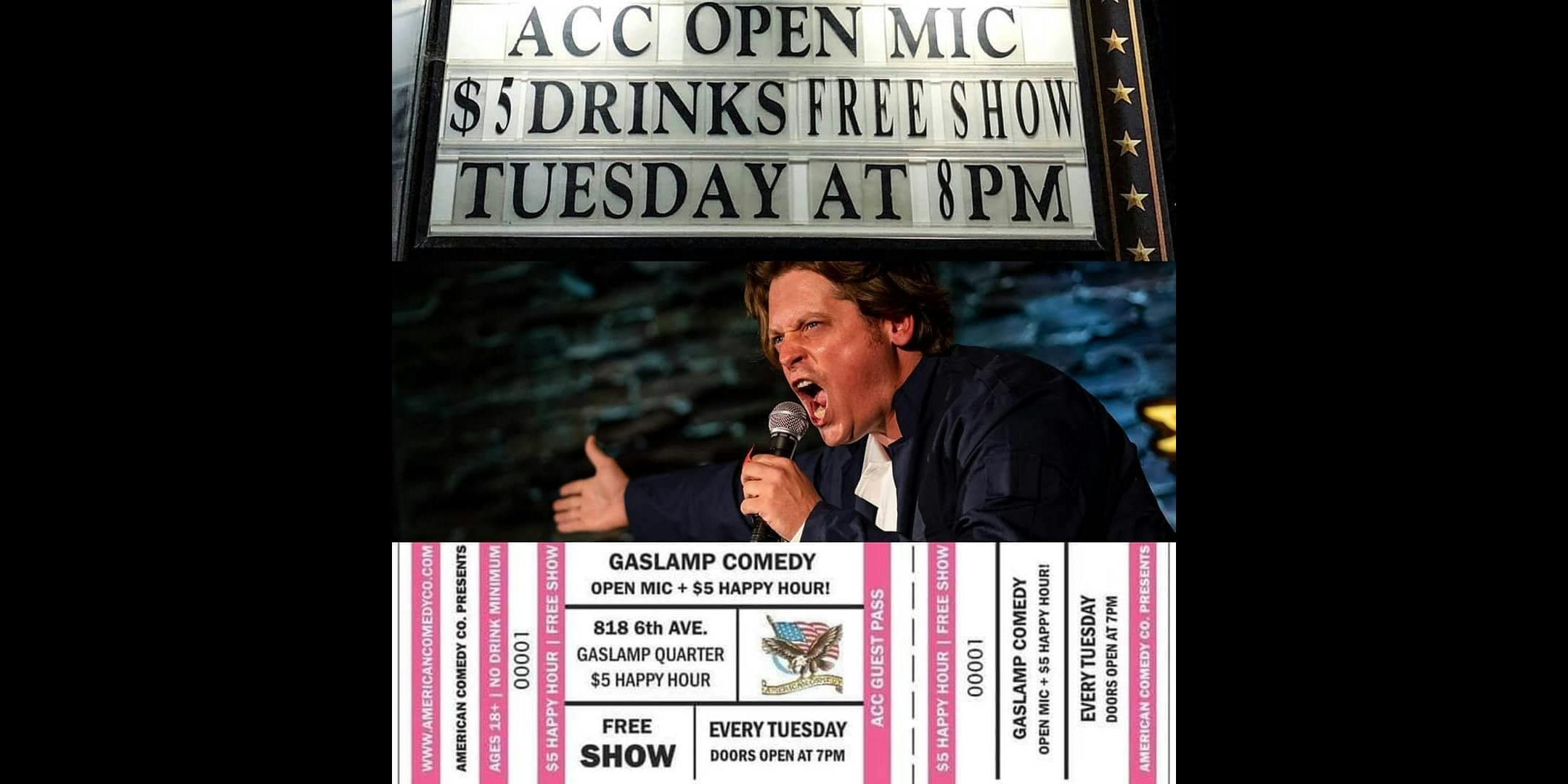 Gaslamp Comedy Open Mic & $5 Happy Hour Show LIVE! [Stand-Up Comedy]