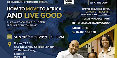 How to move to Africa and live good Sun 20th Oct London primary image