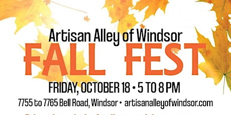 Artisan Alley of Windsor  - Final Friday Night In The Alley, Oct 18 primary image