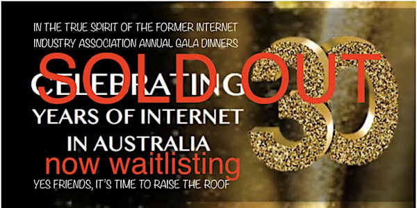 Gala Dinner – Celebrating 30 Years of the Internet in Australia!