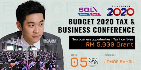 Budget 2020 Tax & Business Conference - Johor @ Trove Hotel primary image