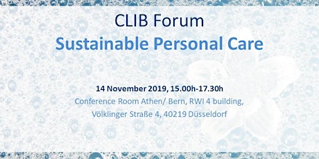 CLIB Forum: Sustainable Personal Care