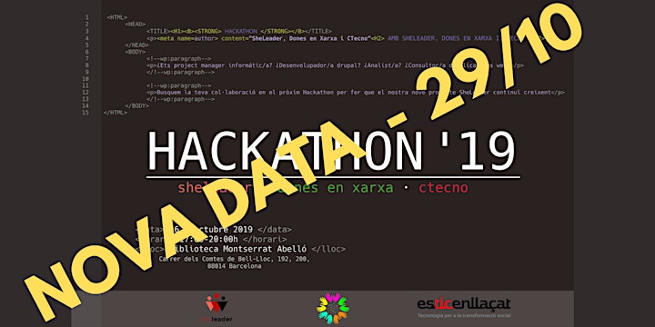 Imagen de Hackathon'19 - Trasladado al dia 29