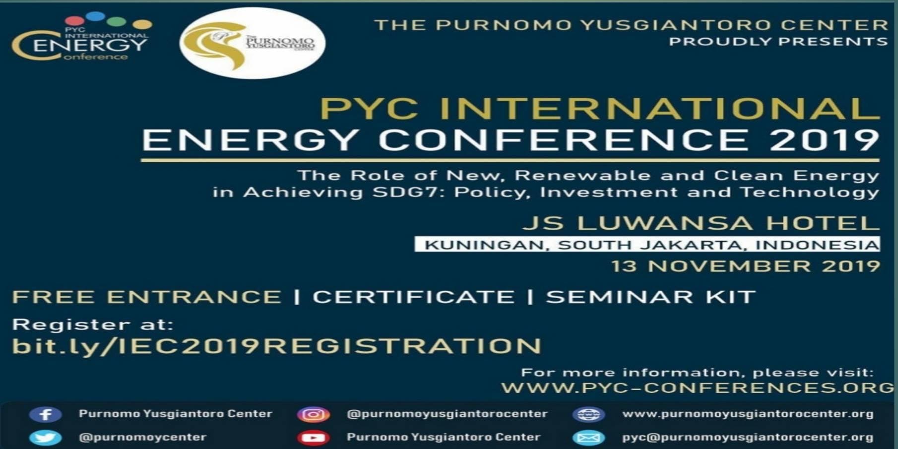 PYC INTERNATIONAL ENERGY CONFERENCE 2019