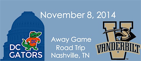 DC Gator Club Away Game Road Trip - UF vs. Vandy - November 8, 2014 primary image