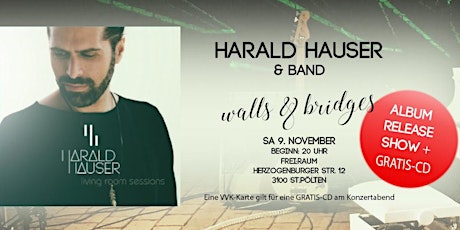 Hauptbild für HARALD HAUSER & Band | Live Album Release Show mit Gratis-CD
