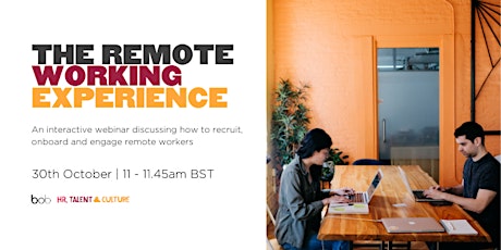 The Remote Working Experience (Webinar) primary image