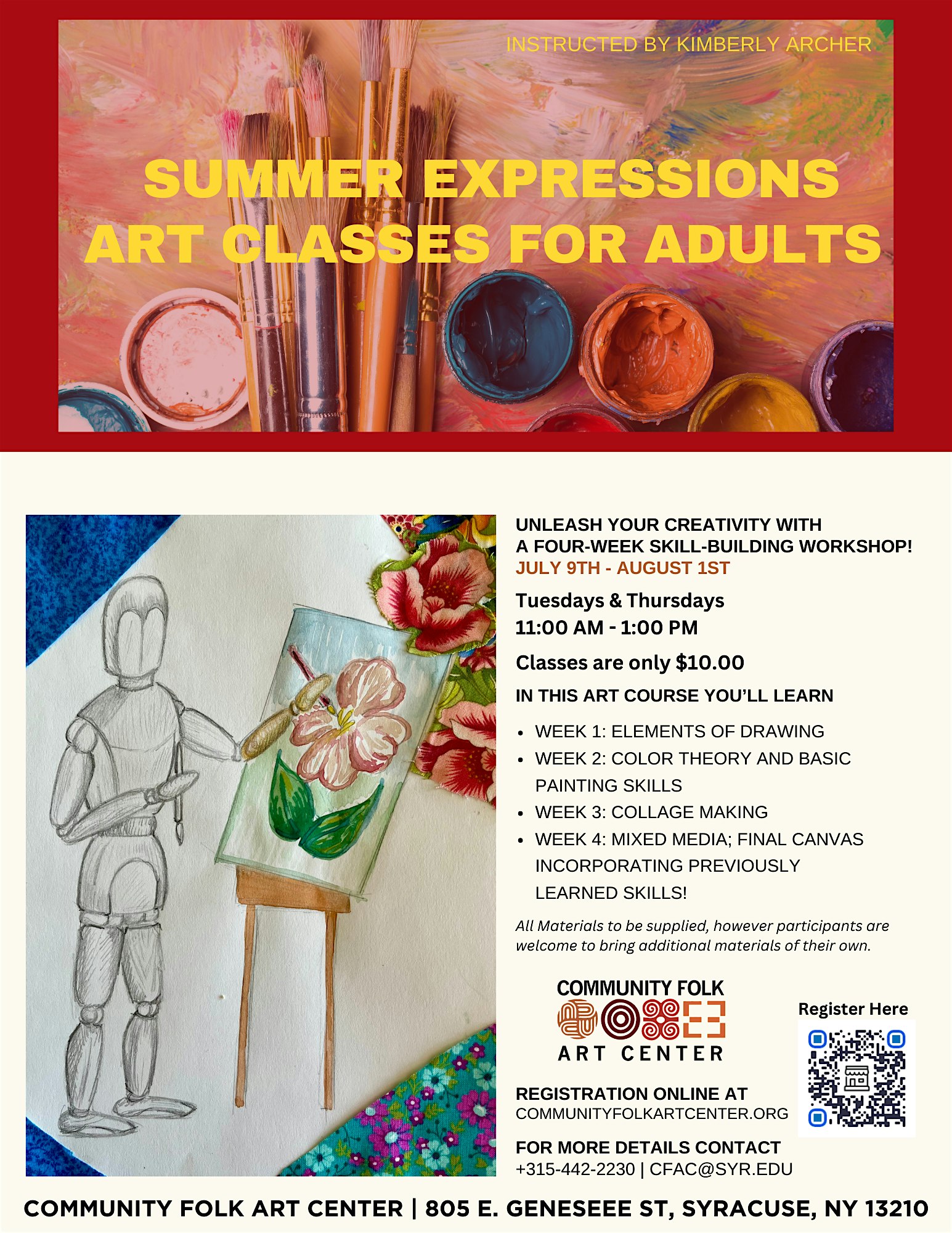 Summer Expressions : Art Classes For Adults