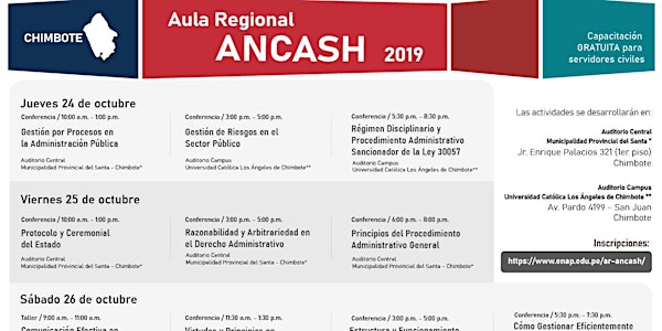 Aula Regional Ancash (Sede Chimbote) - Conferencia "Gestión de Riesgos en el Sector Público"