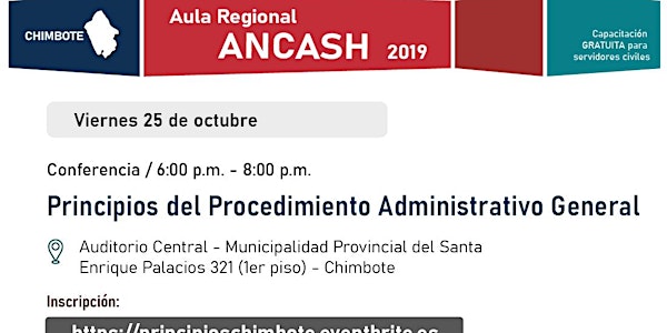 Aula Regional Ancash (Sede Chimbote) - Conferencia "Principios del Procedimiento Administrativo General"