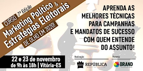 Imagem principal do evento CURSO de Marketing Político e Estratégias Eleitorais  7ª Edição  Vitória-ES