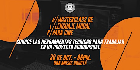 Imagen principal de Masterclass de Lenguaje Modal para Cine