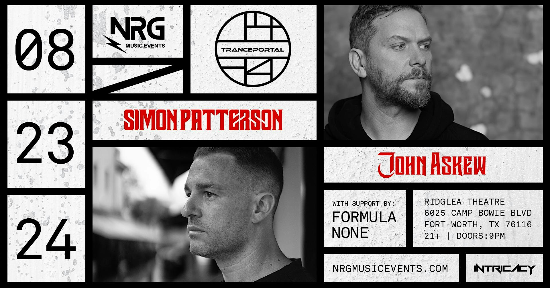 Tranceportal Presents: Simon Patterson, John Askew, & Formula None