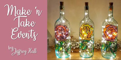 Make 'n Take - Stained Glass Wine Bottle - Rose