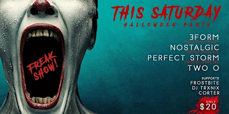 FREAK SHOW! - Halloween Party (This Saturday) $20 primary image