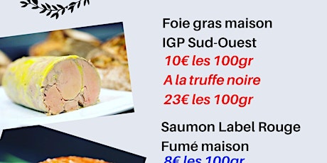 Image principale de Vente de foie gras, truffe, saumon fumé, champagne