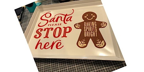 Santa Stop Here Gingerbread Man Tray primary image