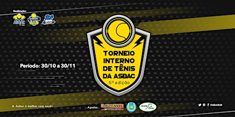 Imagem principal do evento Torneio Interno de Tênis da Asbac - 6ª Edição