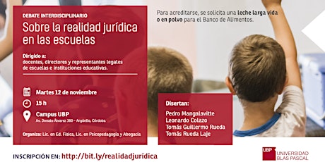 Imagen principal de Debate Interdiciplinario sobre Realidad Jurídica en las Escuelas de hoy