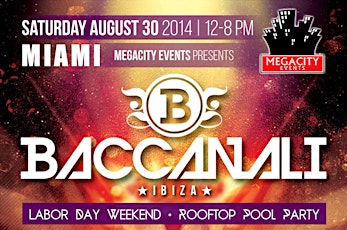BACCANALI Miami Labor Day Weekend Pool Party primary image