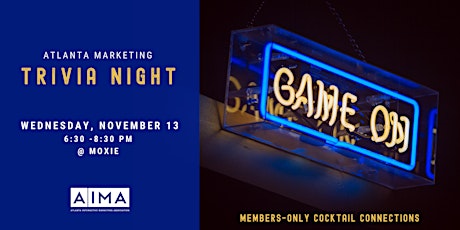 Members Only Cocktail Connections: Atlanta Marketing Trivia  primärbild