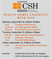 Health Homes Charrette Week (Mon) primary image