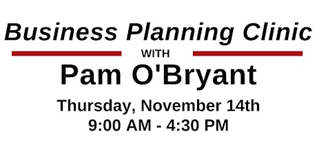 Business Planning Clinic with Pam O'Bryant primary image