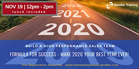 Formula For Success - Make 2020 Your Best Year Ever primary image