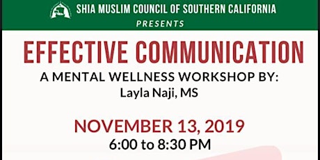 Effective Communication: A SMC Mental Wellness Workshop