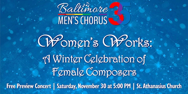 Women's Works: Winter Celebration of Female Composers Free Preview Concert